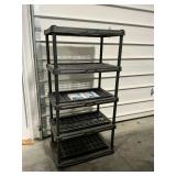 Blue Hawk 5-tier plastic shelving unit
