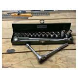 S-K Tools 1/2" drive socket set with Craftsman ratchet