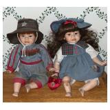 Pair of porcelain dolls