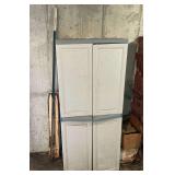 Plastic cabinet and contents, 26" W x 18" D x 60" T