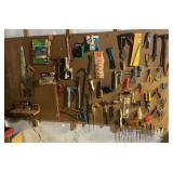 Wall of hand tools