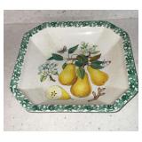 Himark made in Italy, spongeware center piece pottery bowl