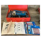 Bosch jigsaw, extra blades in metal case