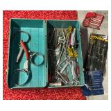 Oil filter wrenches, combination wrenches, tire gauge, screwdrivers, etc.