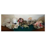 Stuffed animals, wicker chairs, Taz, bears, dogs, etc.
