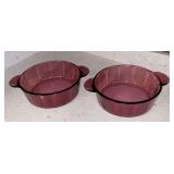 Pair of Visionware casserole dishes
