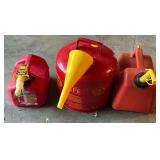 Plastic and Eagle 4-gallon metal can