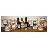 Steins & beer bottles.