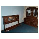 Queen size head board with hollywood frame