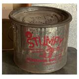 Stumpy minnow bucket