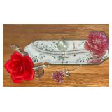Glass roses and mirror