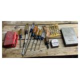 Craftsman screwdrivers, drill bits, Craftsman tape measure