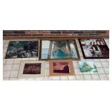 Assorted framed artwork, up to 26" x 21"