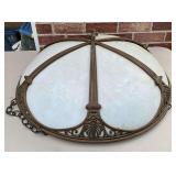 Antique light fixture, missing one pane of glass