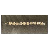 Sterling 6" dogwood bracelet