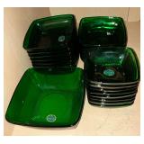 Anchorglass Forest Green berry bowl set