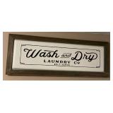 Wash and Dry Laundry Co. sign