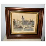 Framed vintage artwork up to  19" x 25"