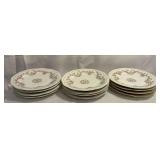12 Orleans Bavaria hand decorated dessert plates, 7 1/2" W