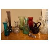 Vases, stoppers, cruet bottles, etc.