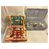 2 toy china tea sets