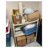 Plastic shelf and contents