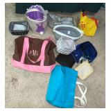 Bags, makeup bags, baskets, and totes