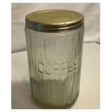 Glass coffee canister