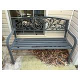 Metal park bench