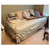 Twin size metal frame with slats, hollywood frame, Simmons mattress  & box springs