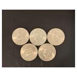 (3) 1972 Eisenhower dollars, (2) 1976 Eisenhower dollars
