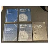 Lincoln Head Cent coin albums, all incomplete