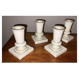 4 Lenox candlesticks, up to 4 1/2" T.