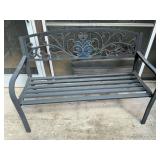 Metal park bench