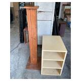 Small wooden shelf and plant stand