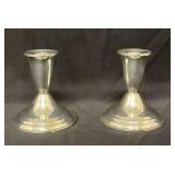 Pair of Duchin Creation Sterling Weighted candlestick holders