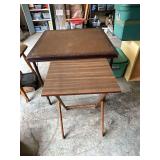 Vintage card table and TV tray