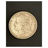 1886 Morgan silver dollar
