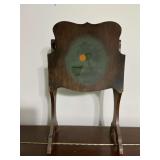 Magazine rack, stenciled palm trees