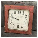 Dupont & Allardet battery-operated clock, metal case