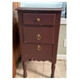 Three-drawer side table