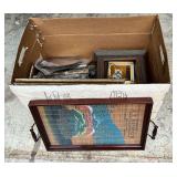 Vintage frames and tray