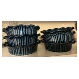 6 Vancasso stoneware small pie plates, 6" W