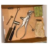 Ideal 32/20 reloading pliers, powder measurer, cleaning rod