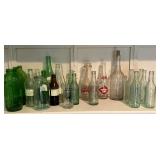Stamper milk bottle, Moberly, MO bottles, Double Line cola bottle, etc.