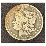 1890-O Morgan Silver Dollar