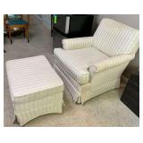 Rust & Martin upholstered chair and ottoman