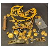 Wabash, N&W buttons, whistle, braids, etc.