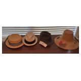 Hats, straw, Pendleton 100% wool