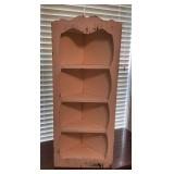 Antique corner cabinet, 15" W x 11" D x 36" T.